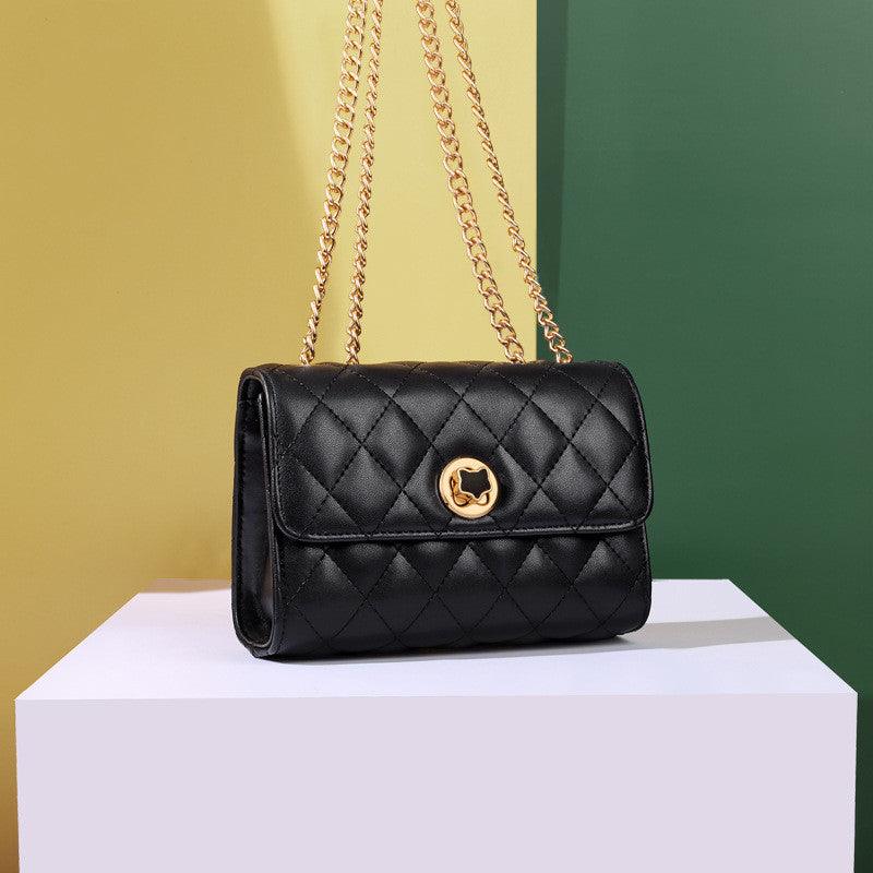 Fashion Net Celebrity Rhombic Chain Ladies Slung Popular One-shoulder Small Bag - Trendha