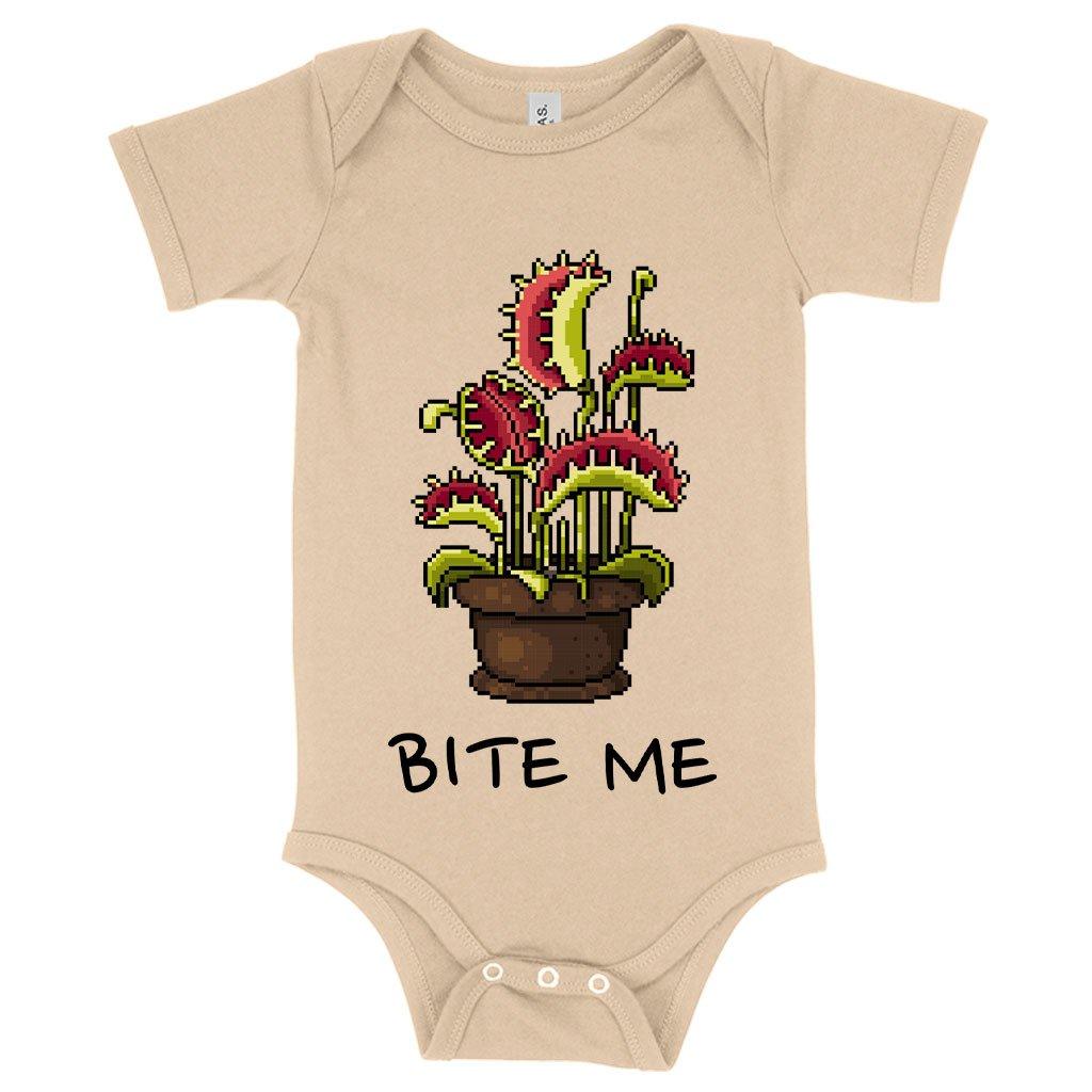Baby Jersey Bite Me Onesie - Venus Flytrap Onesie - Trendha