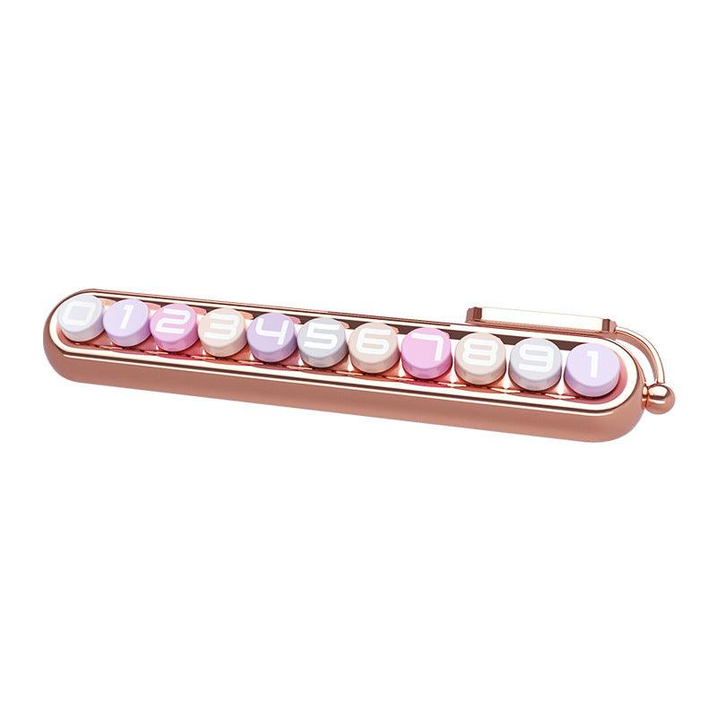 Mobile Phone Number Card For Ladies Temporary Parking Number Plate Cute Ornaments - Trendha