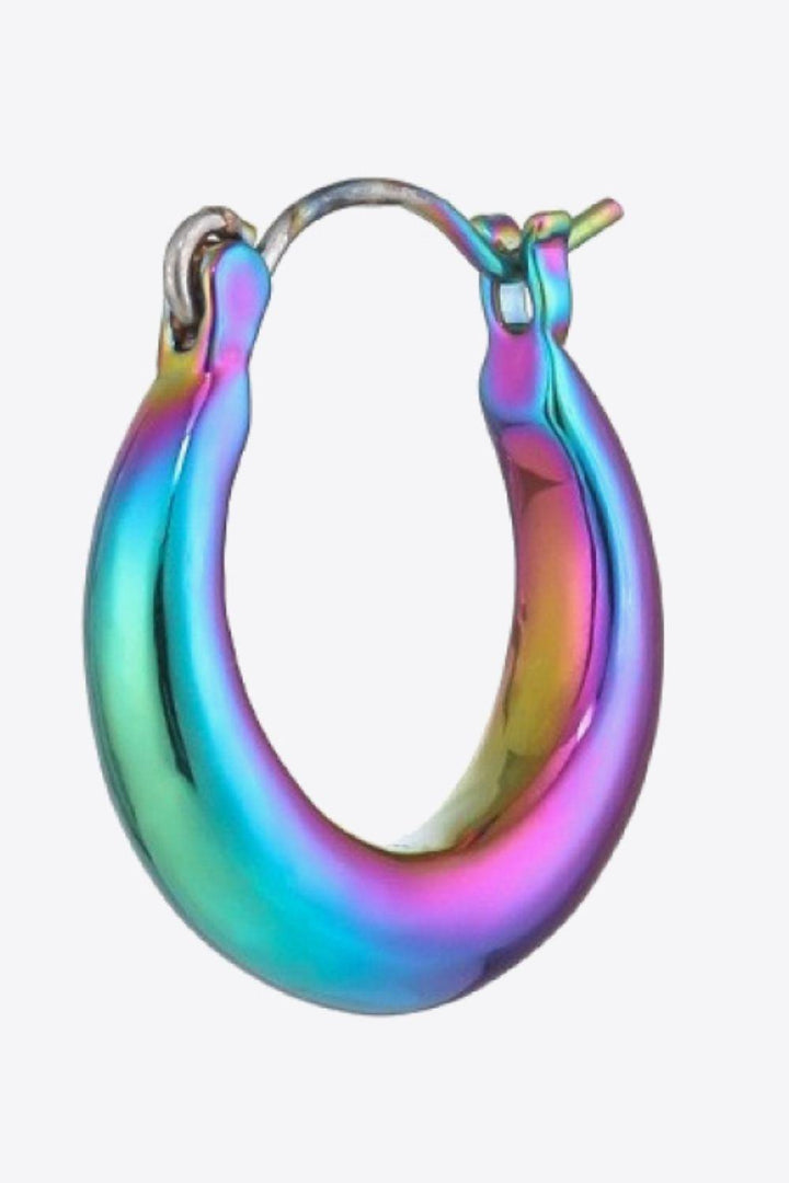 Darling Heart Multicolored Huggie Earrings - Trendha