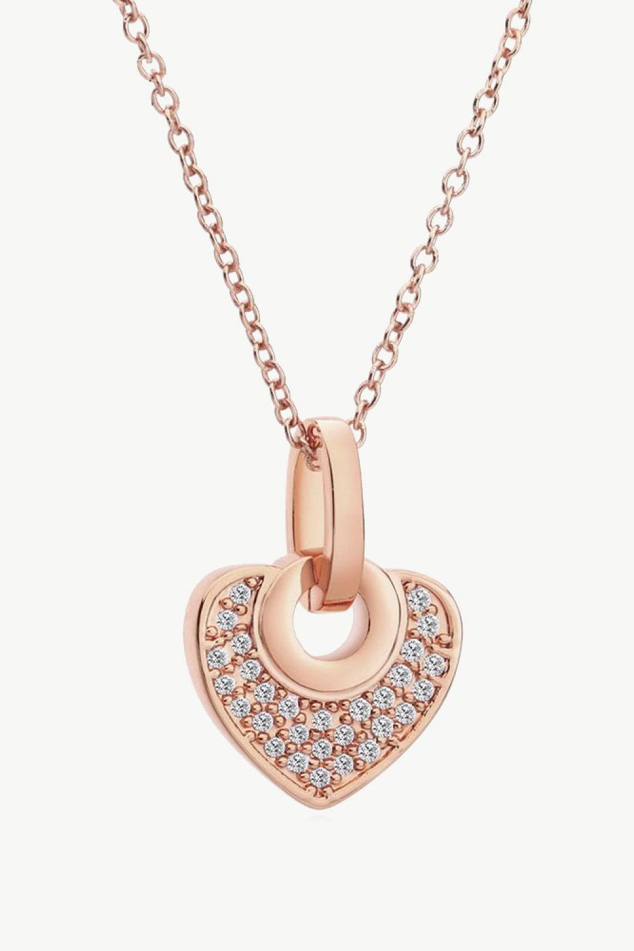 Crystal Heart Pendant Necklace - Trendha