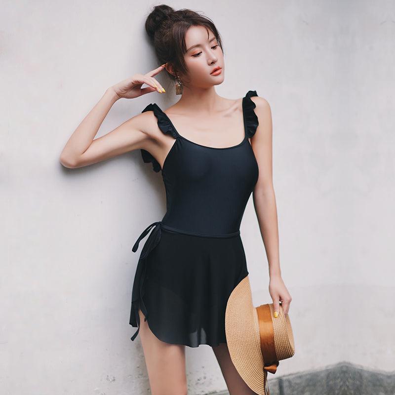 Two-piece swimsuit with  back