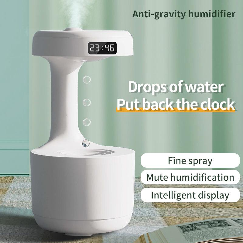 Bedroom Anti-Gravity Humidifier With Clock Water Drop Backflow Aroma Diffuser Large Capacity Office Bedroom Mute Heavy Fog Household Sprayer - Trendha
