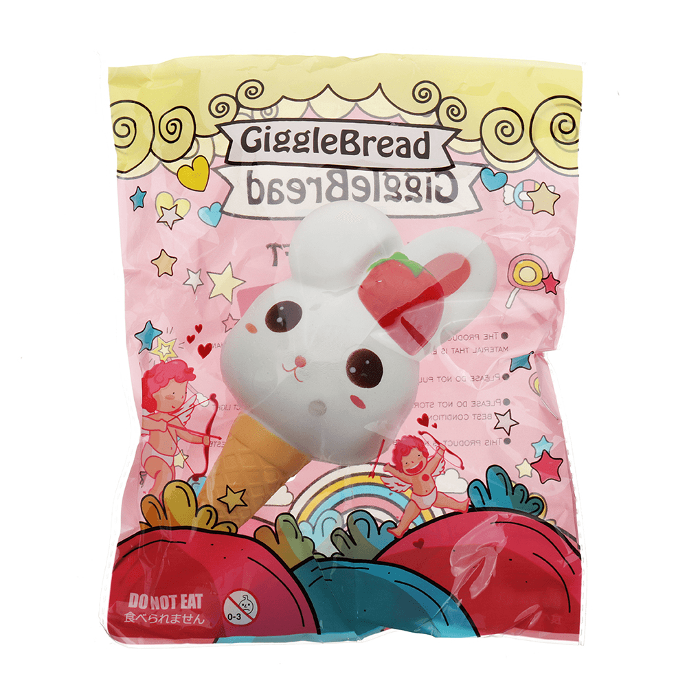 Gigglebread Rabbit Ice Cream Squishy 13.5*6.5*6CM Slow Rising with Packaging Collection Gift - Trendha