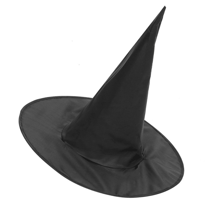3Pcs Halloween Witch Black Pointy Hat Adult Kids Cosplay 37 X38Cm - Trendha