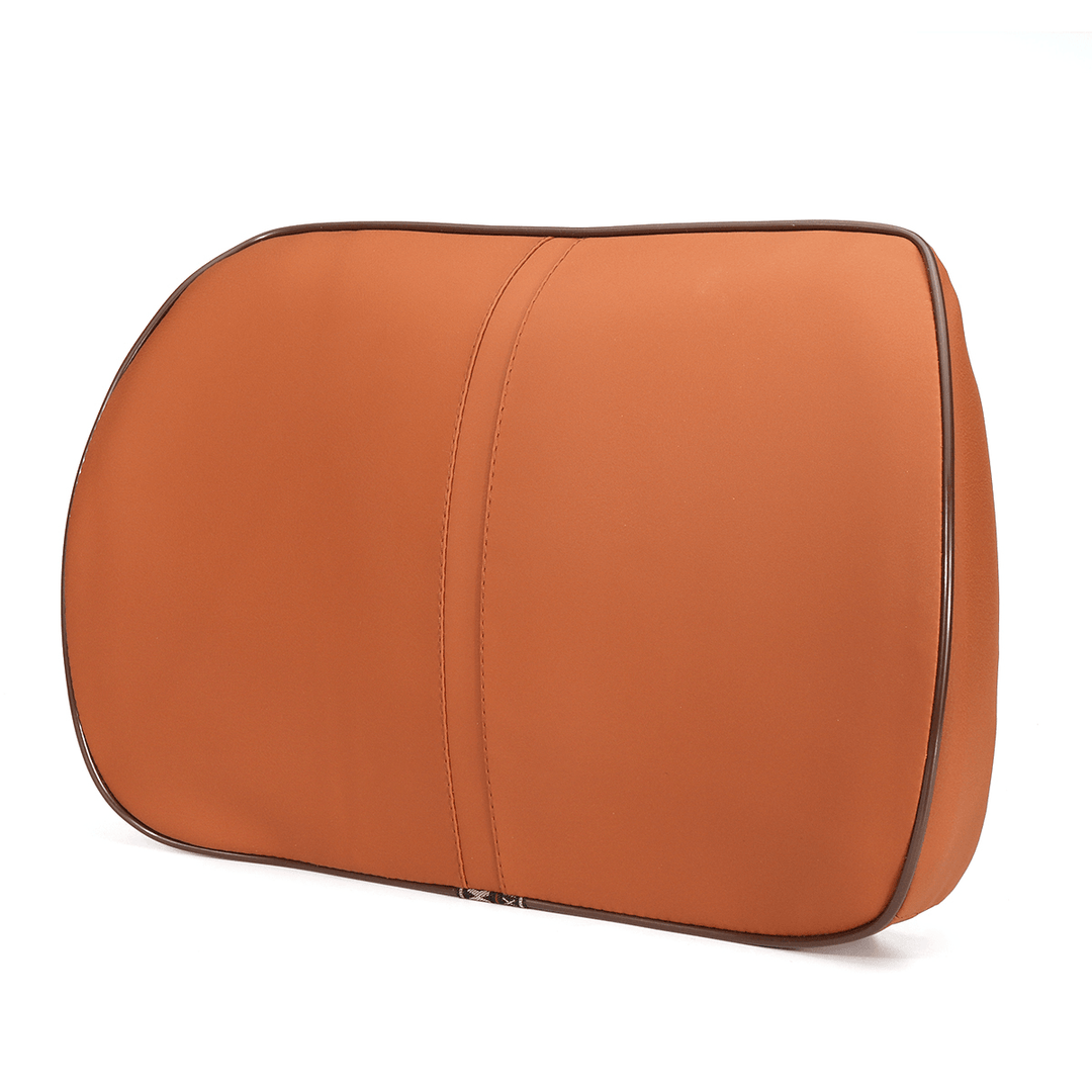 Adjustable Leather Slow Rebound Cotton Car Neck Waist Lumbar Protector Headrest Pillow Automobile Cushion - Trendha