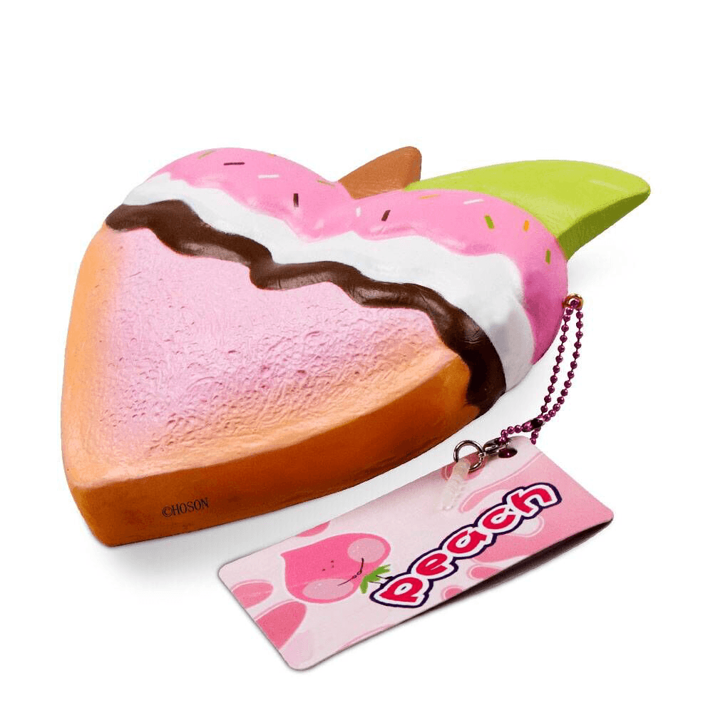 Hoson Squishy Strawberry Peach Toast 19Cm 7.5Inches Bread Soft Slow Rising Fruit Toy with Original Package - Trendha