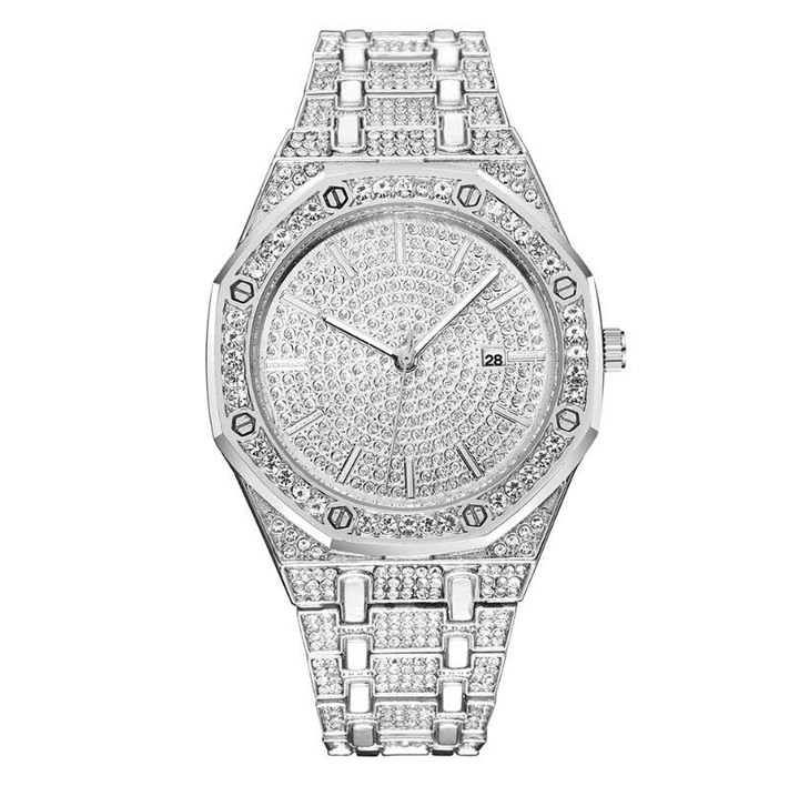 XSVO Luxury Fashion Full Rhinestone Diamond Wristwatch Unisex Quartz Watch - Trendha