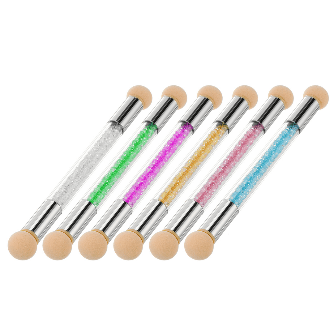 6Pcs Nail Tool Gradient Pen Halo Pen Light Therapy Point Color Glue Sponge Pen Double Head - Trendha