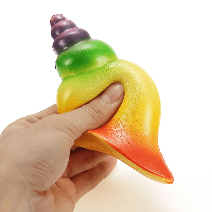 Squishy Rainbow Conch 14Cm Slow Rising with Packaging Collection Gift Decor Soft Squeeze Toy - Trendha