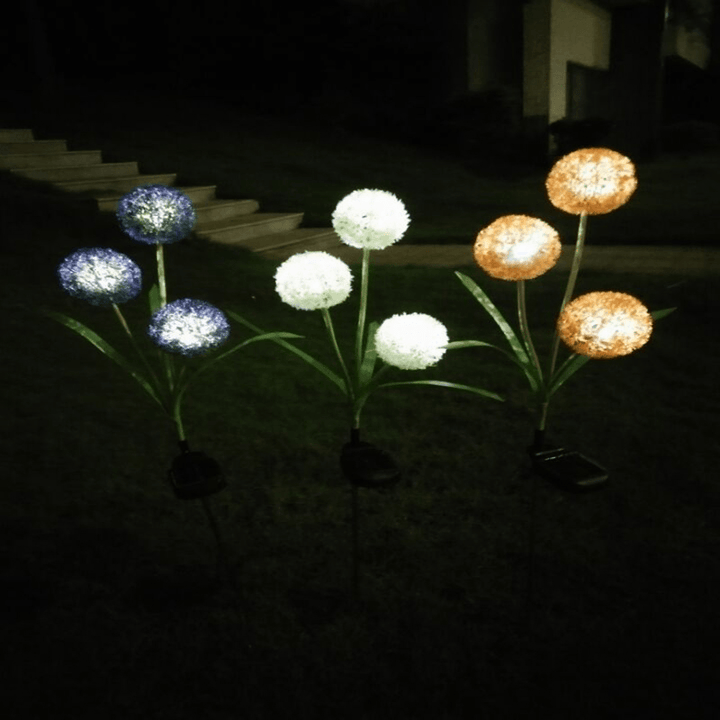 Dandelion LED Optical Fiber Solar Power Outdoor Light Lamp - Trendha