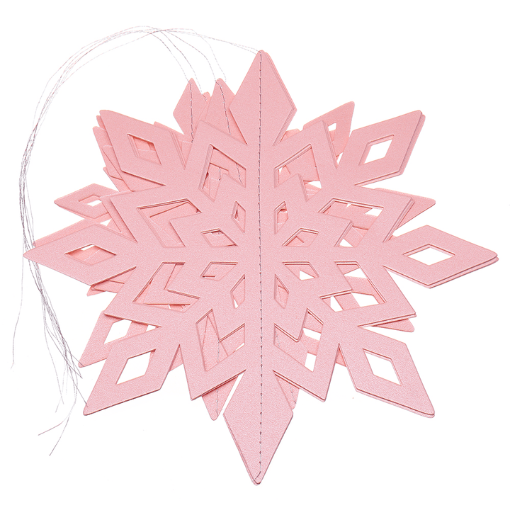 6PCS 3D Snowflake Paper Hanging Ornament Kit Christmas Decoration Toys Home Party - Trendha