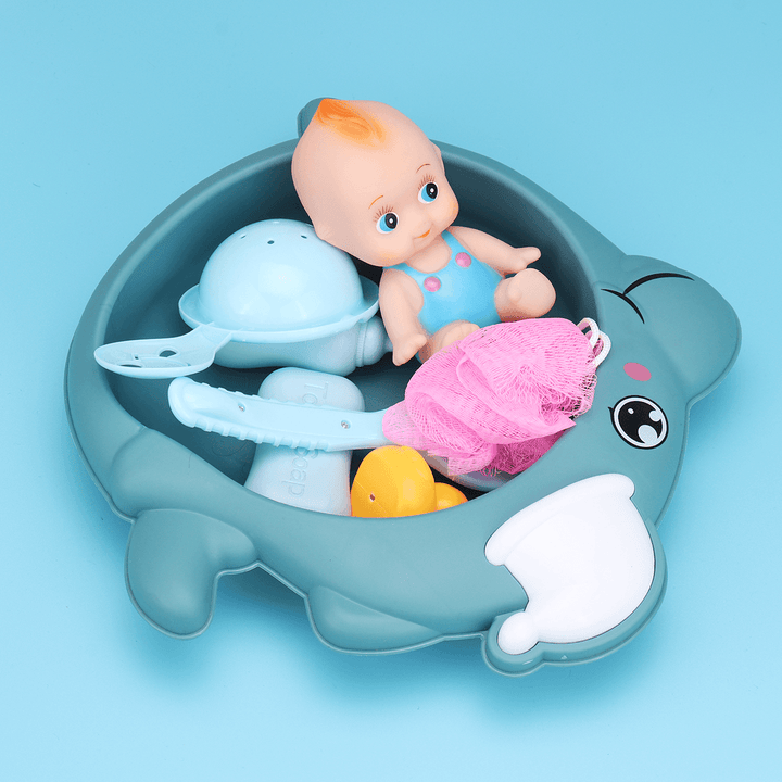 8 Pcs Baby Kids Bath Basin Doll Duck Shower Bathtub Floating Toys - Trendha