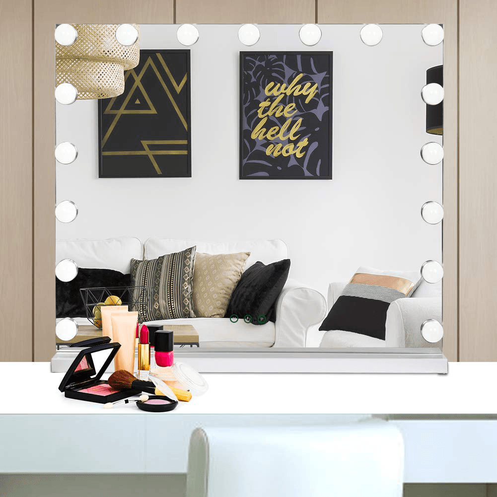 Hollywood Makeup Mirror with Light LED Bulbs Vanity Beauty Dressing Room - Trendha