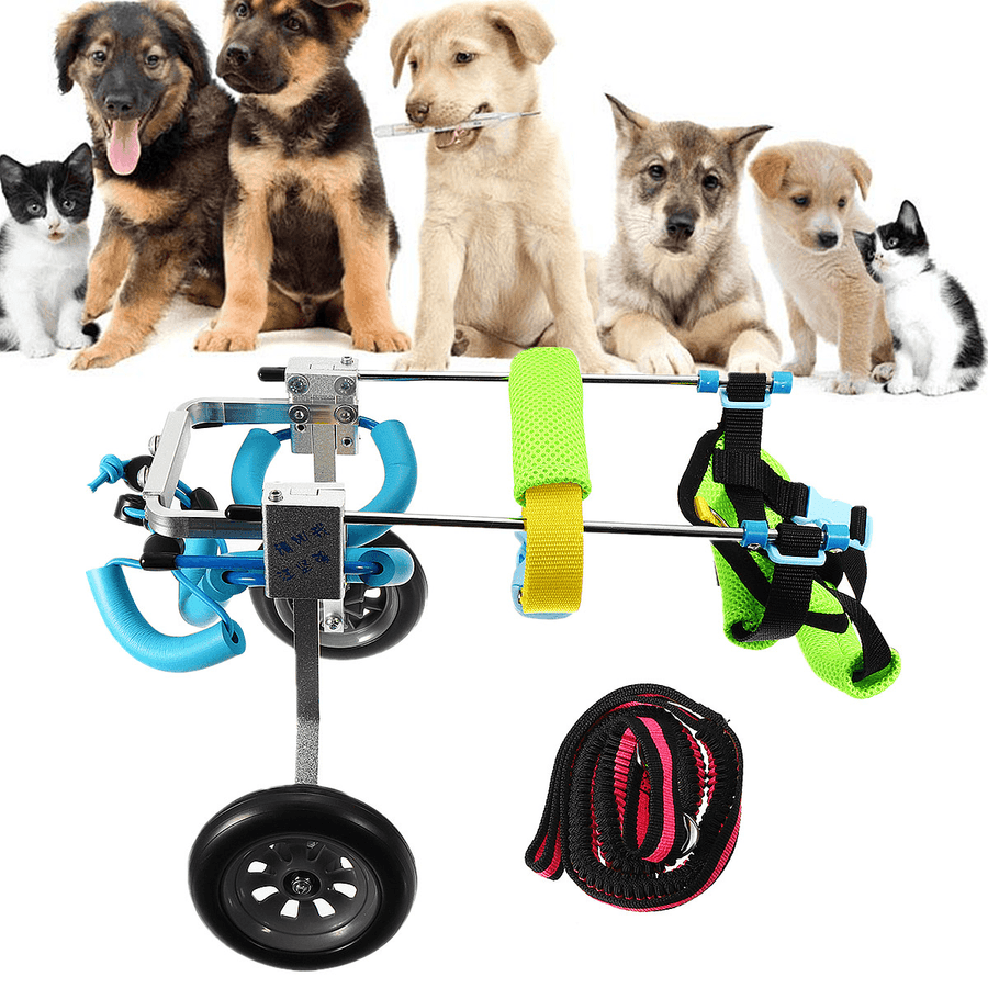 Cat Dog Wheelchair Disabled Handicapped Doggie Traction Walk Training Tools Dog Traction Rope - Trendha
