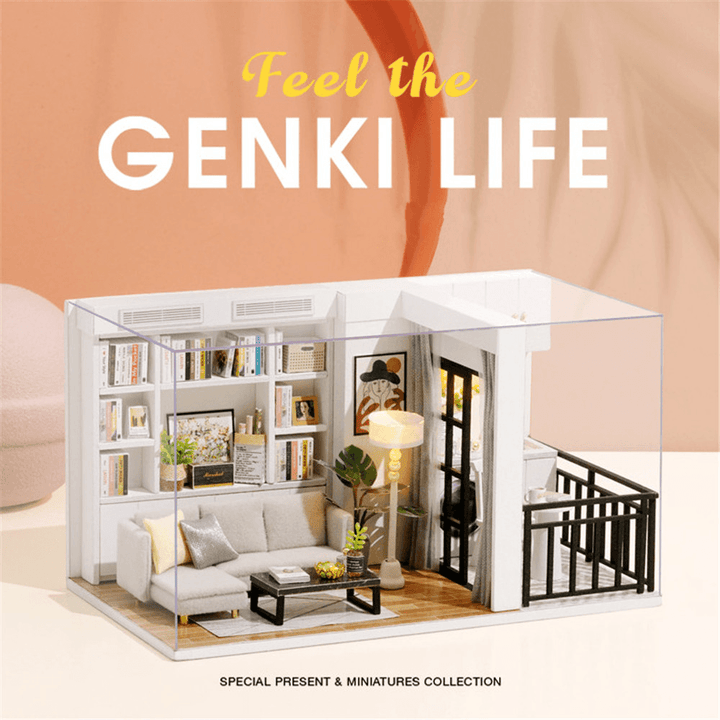 Cuteroom DIY Doll House Life Style QT-005-B Mini Collection Model Hand-Assembled Model Toys with Dust Cover - Trendha