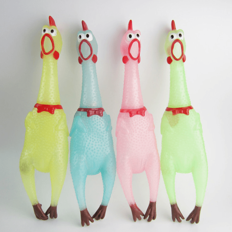 Squeeze Luminous Screaming Chicken Sound Toys Squeaker Stress Relievers Gift Random Color - Trendha