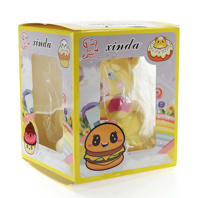 Xinda Squishy Strawberry Bear Holding Honey Pot 12Cm Slow Rising with Packaging Collection Gift Toy - Trendha