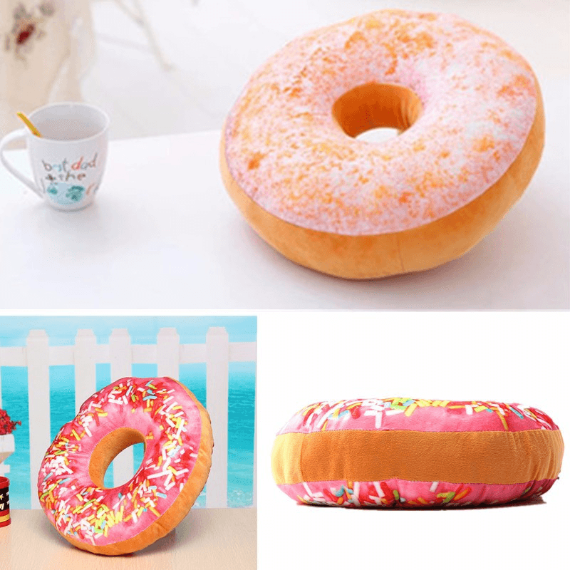Donut Plush Stuffed Toy Soft Doughnut Food Back Saddle Car Set Kids Gift Decor - Trendha