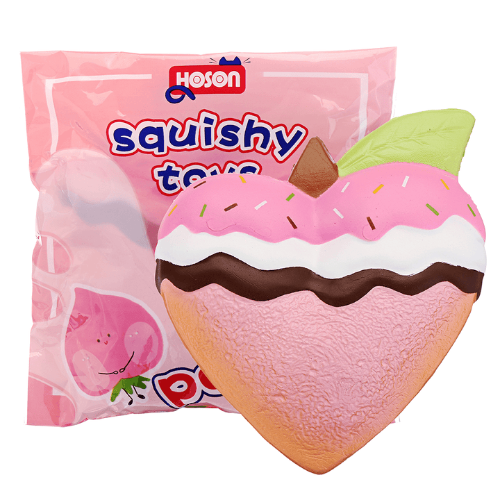 Hoson Squishy Strawberry Peach Toast 19Cm 7.5Inches Bread Soft Slow Rising Fruit Toy with Original Package - Trendha