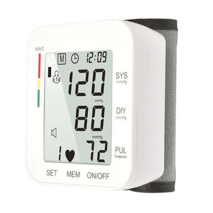 Electric Digital High Precision Blood Pressure Monitor Pulse Heart Beat Rate Meter Device Medical Equipment Tonometer BP Mini Sphygmomanometer - Trendha