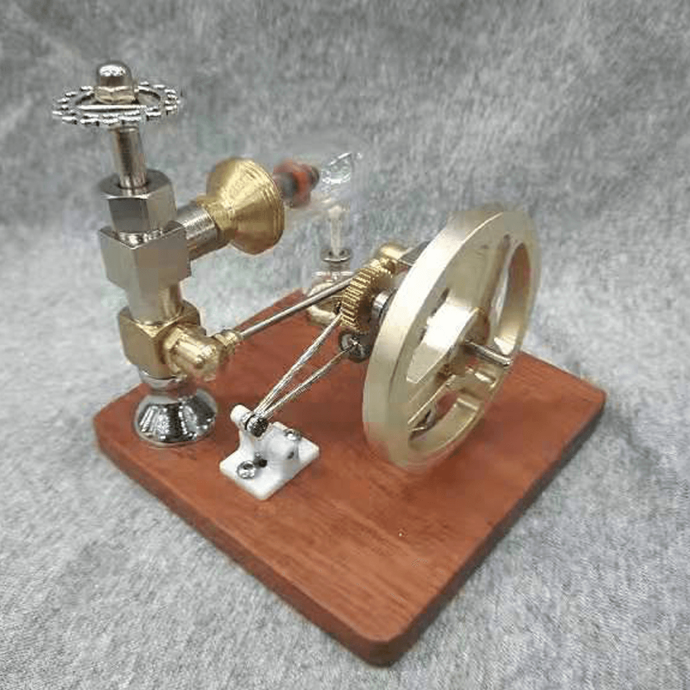Stirling Engine Model Free Piston Adjustable Speed External Combustion Engine with Vertical Flywheel Physics Science Toy - Trendha