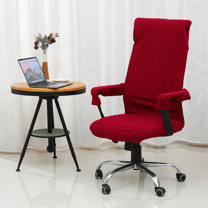 L Size Swivel Computer Chair Cover Stretch with 2 Armrest Covers Armchair Slipcover Seat - Trendha