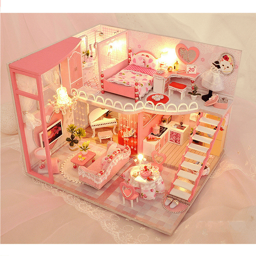 TIANYU TC40 Dream Loft Edition DIY Doll House Hand Assembled Model Creative Gift with Dust Cover - Trendha