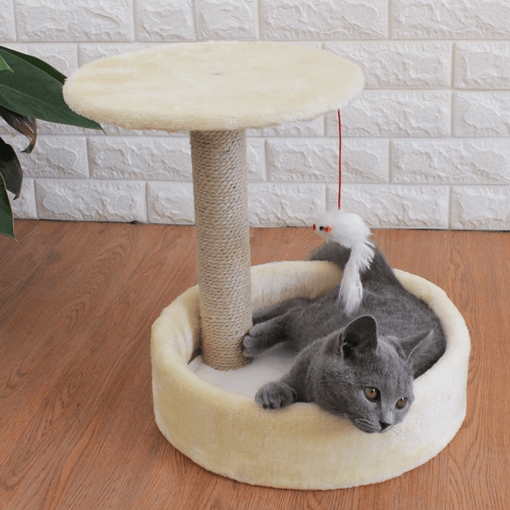 Detachable Cat Climbing Frame Sisal Material Cat Scratching Post Board Small Cat Jumping Platform Pet Bed - Trendha