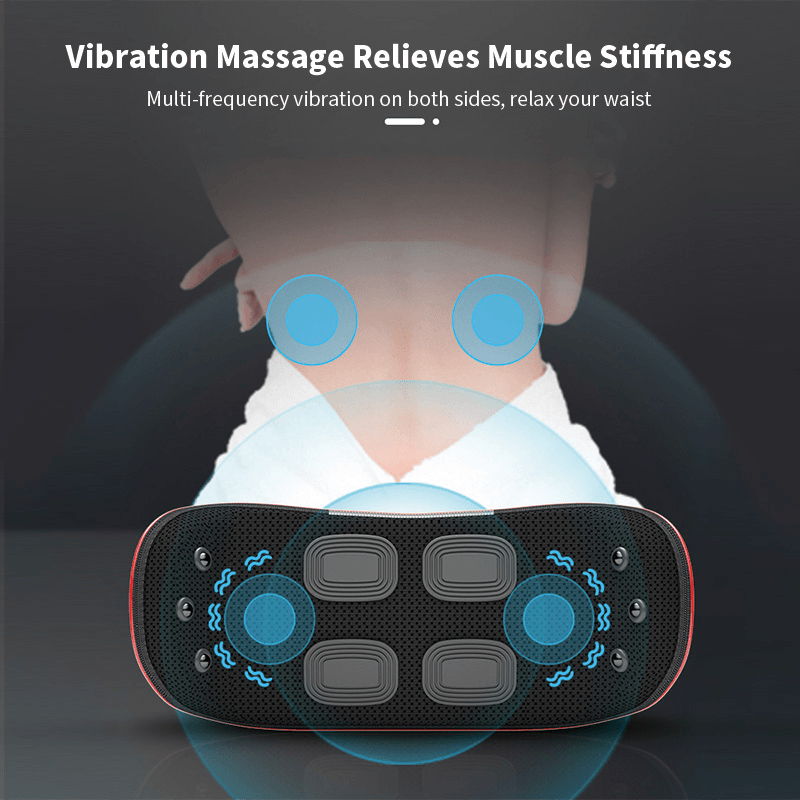 Hailicare 12V Electric Lumbar Traction Device Waist Back Massager Vibration Massage Machine Lumbar Spine Support Waist Relieve Fatigue - Trendha