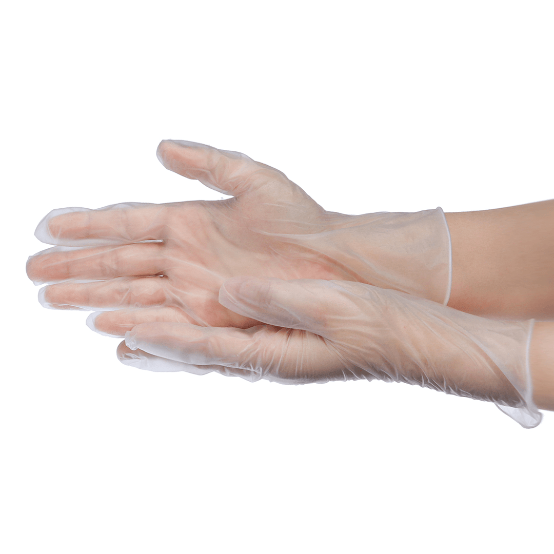 100Pcs Disposable Medical Gloves PVC Powder Free Glove for Cleaning Cooking Hair Coloring Dishwashing Food Handling and Food Service - Trendha