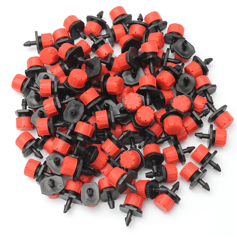 100Pcs Adjustable Micro Drip Irrigation Watering Anti-Clogging Emitter Dripper Watering System Automatic Hose Kits Connector - Trendha