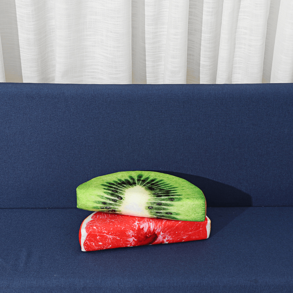 Semi-Circular Watermelon Grapefruit Orange Kiwifruit Simulation Fruit Plush Doll Summer Relief Nap Pillow Toys - Trendha
