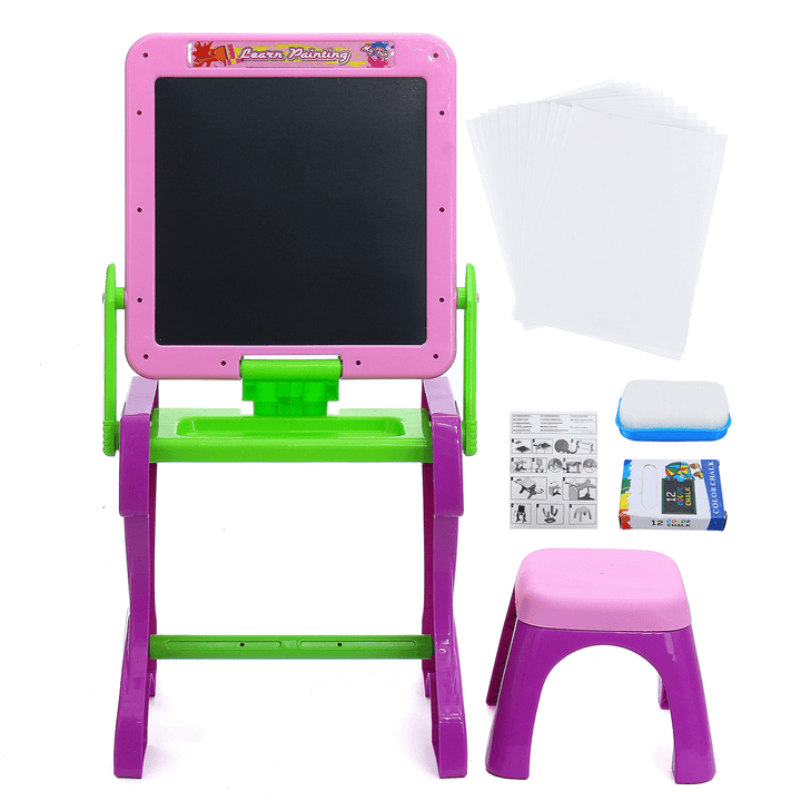 Multifunctional Folding Drawing Board Writing Board Learning Table with Chair Kid'S Educational Tools - Trendha