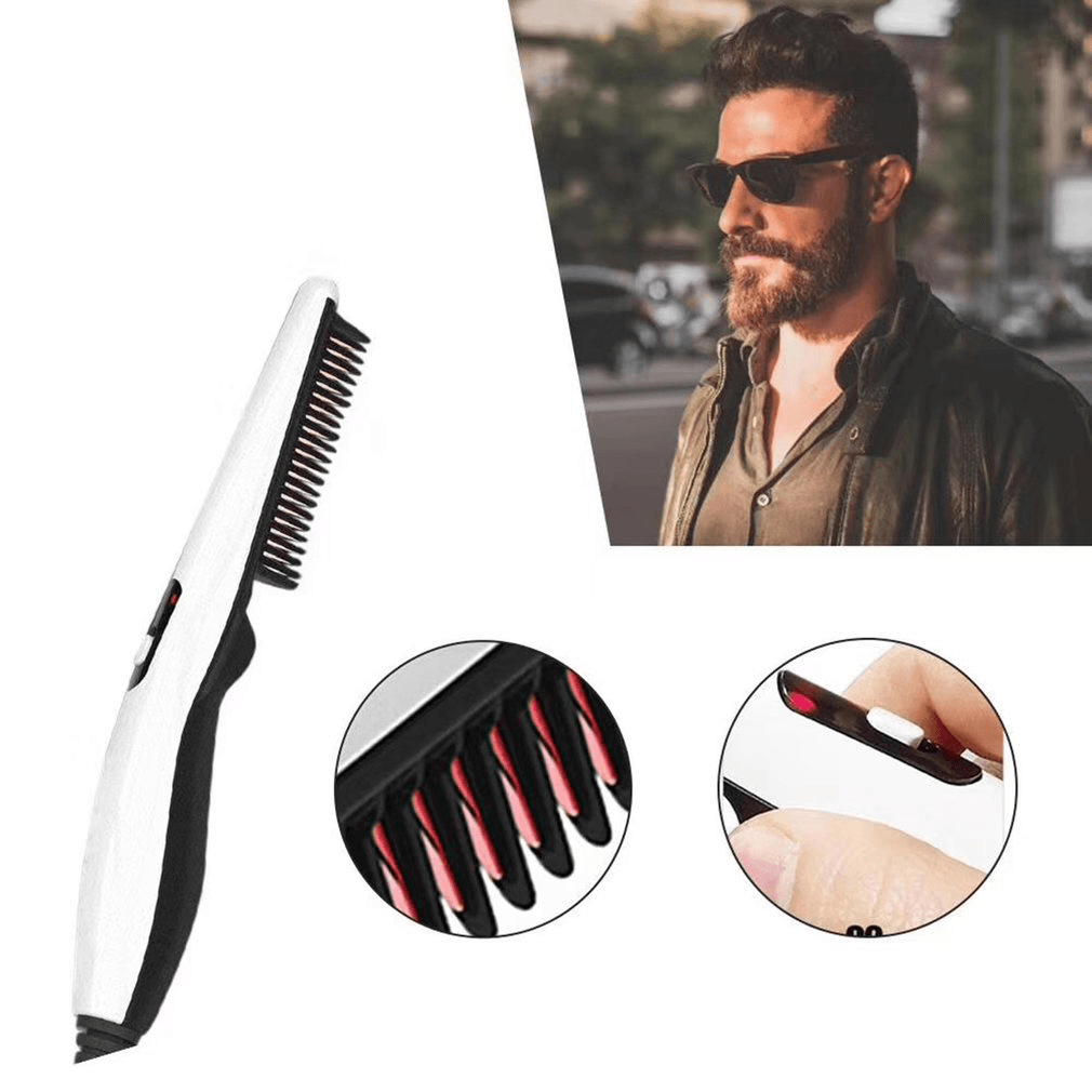 Styler V2 Men'S Electric Curler Beard Corner Beard Comb Multifunctional Straight Hair Comb Professional Fashion - Trendha