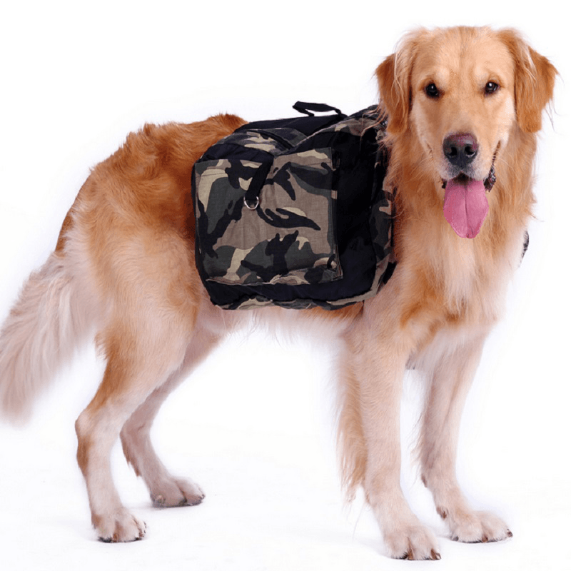 Outdoor Large Dog Bag Carrier Backpack Saddle Bags Camouflage Big Dog Travel Carriers for Hiking - Trendha