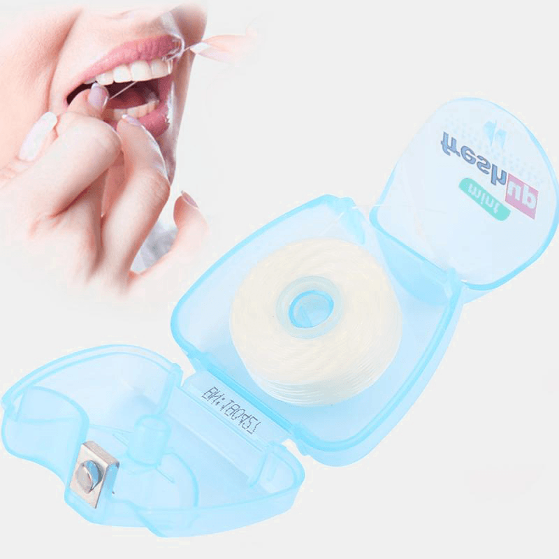 Portable 50M Micro-Wax Dental Floss Clean Teeth Reduce Tooth Decay Gum Disease Oral Care - Trendha