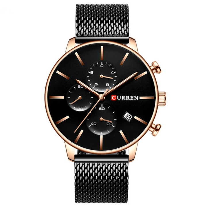 CURREN 8339 Fashion Business Men Watch Light Luxury Waterproof Large Dial Quartz Watch - Trendha