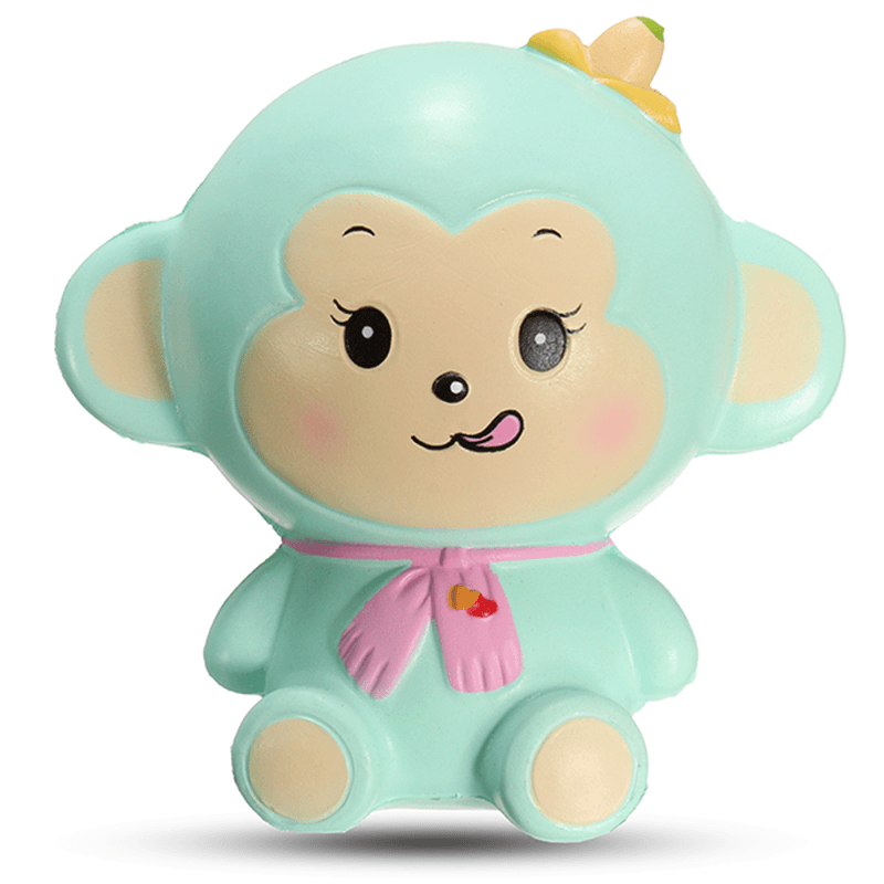 Woow Squishy Monkey Slow Rising 12Cm with Original Packaging Blue and Pink - Trendha