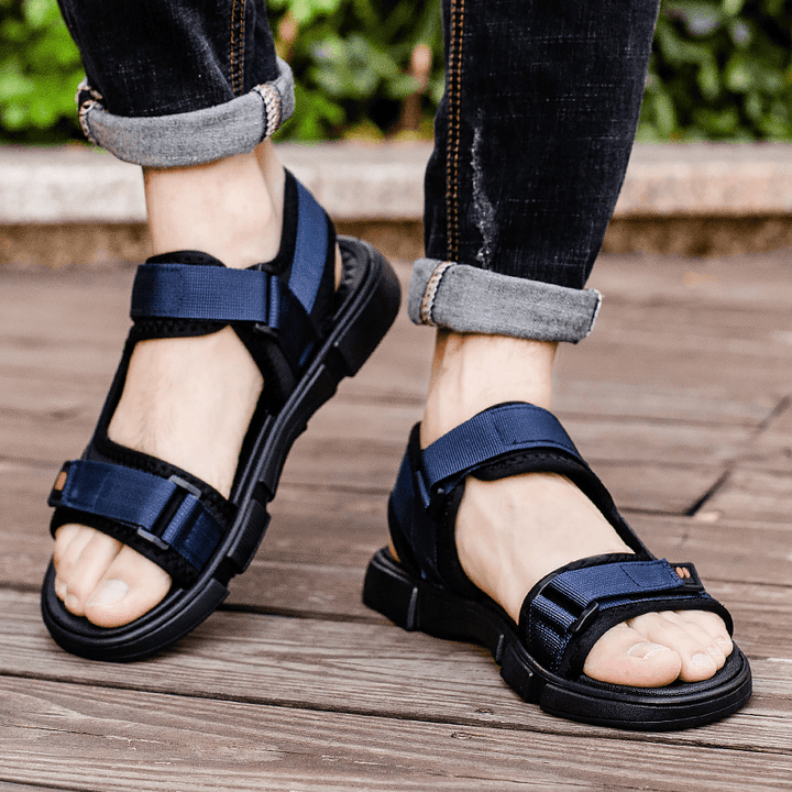 Men Mesh Breathable Opened Slip Resistant Casual Outdoor Sandals - Trendha
