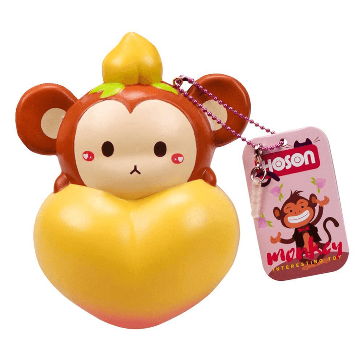 Hoson Squishy Monkey Peach Soft Slow Rising Toy with Original Packing - Trendha