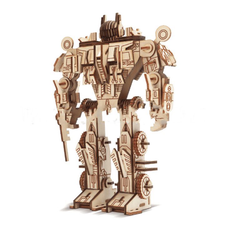 3D Three-Dimensional Puzzle Wooden Educational Toys Decompression Assembled Robot Model Indoor Toys - Trendha