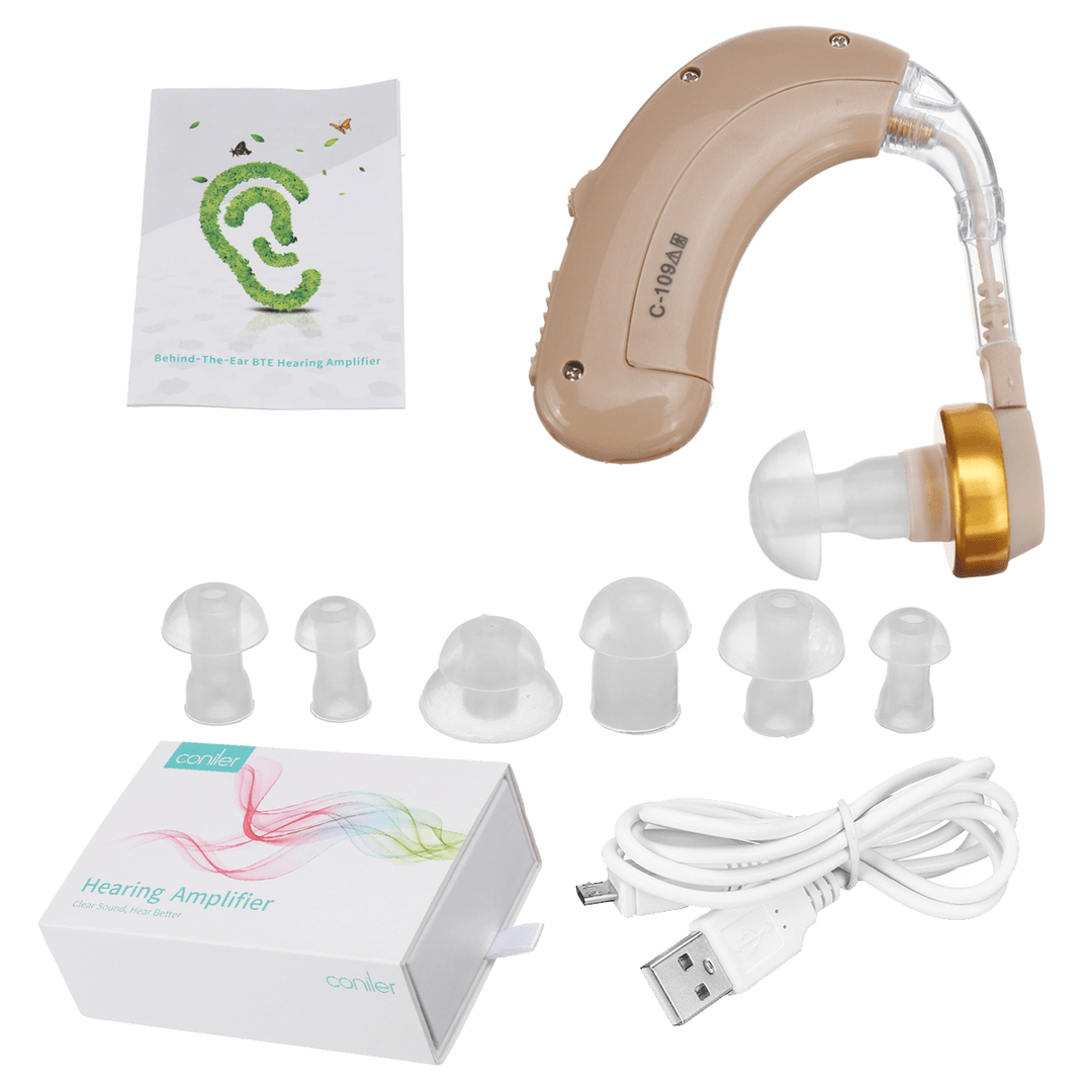 Rechargeable Mini Digital Hearing Aid Sound Amplifiers Wireless Ear Aids for Elderly - Trendha