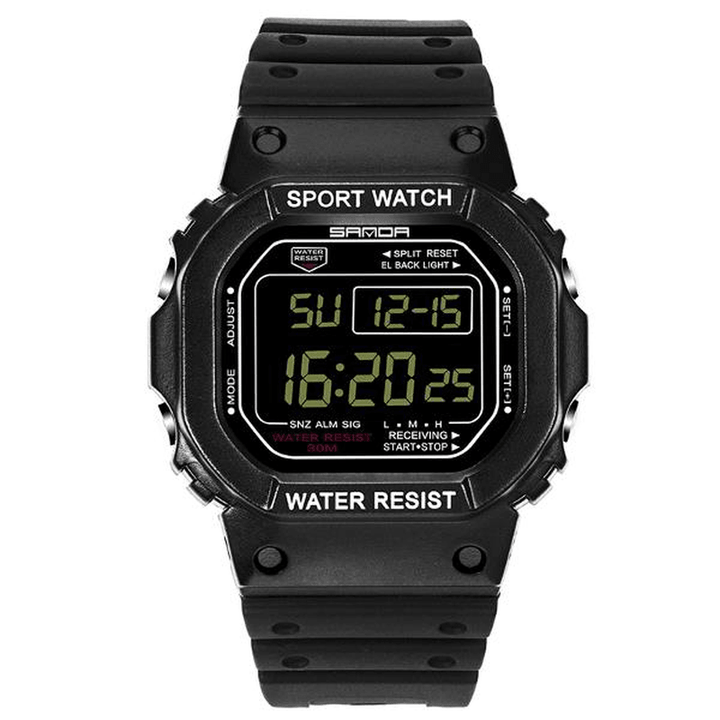 SANDA 329 Fashion LED Display Men Watch Waterproof Sport Digital Watch - Trendha