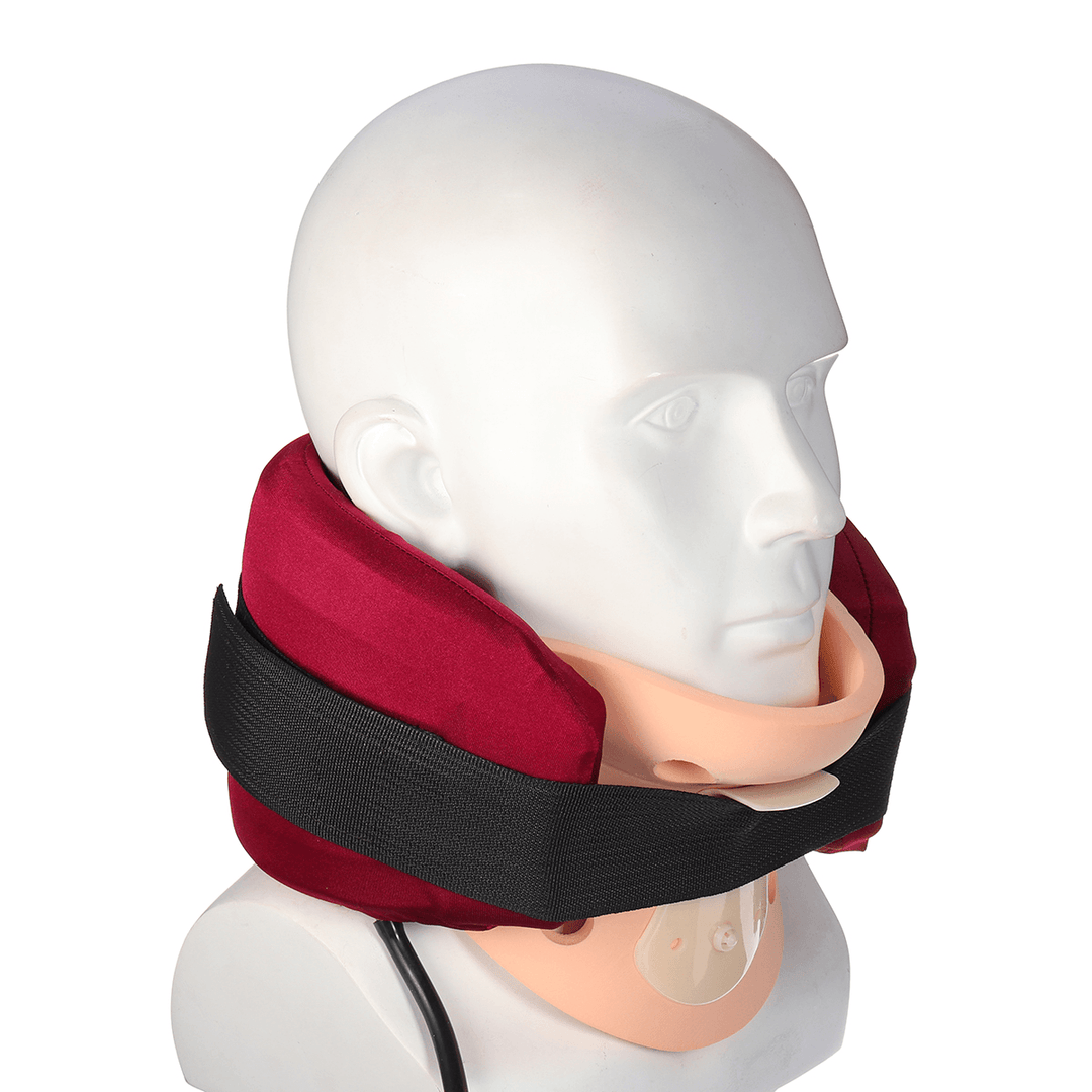 Inflatable Neck Relief Traction Cervical Collar Brace Support Stretcher Device - Trendha