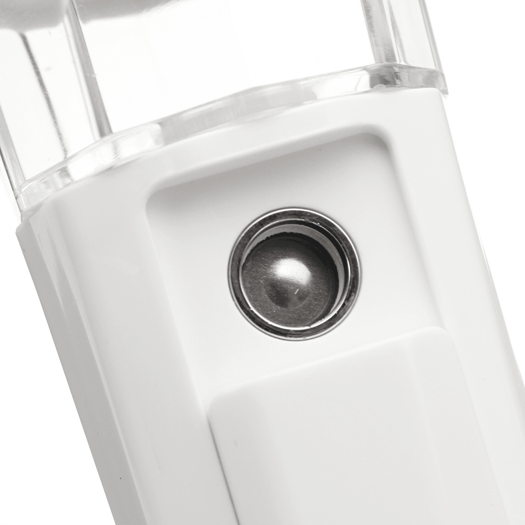 White Nano Sprayer Moisturizing USB Rechargeable Face Humidifier Portable Dual Use Power Bank - Trendha
