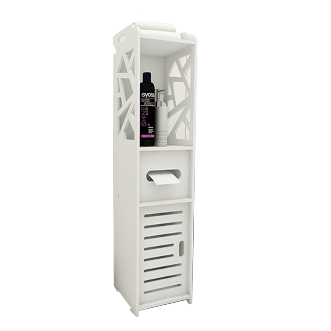 Bathroom Storage Cabinet Towel Shower Gel Shampoo Rack Toilet Paper Storage Holder Organizer Shelf with Tissue Box - Trendha