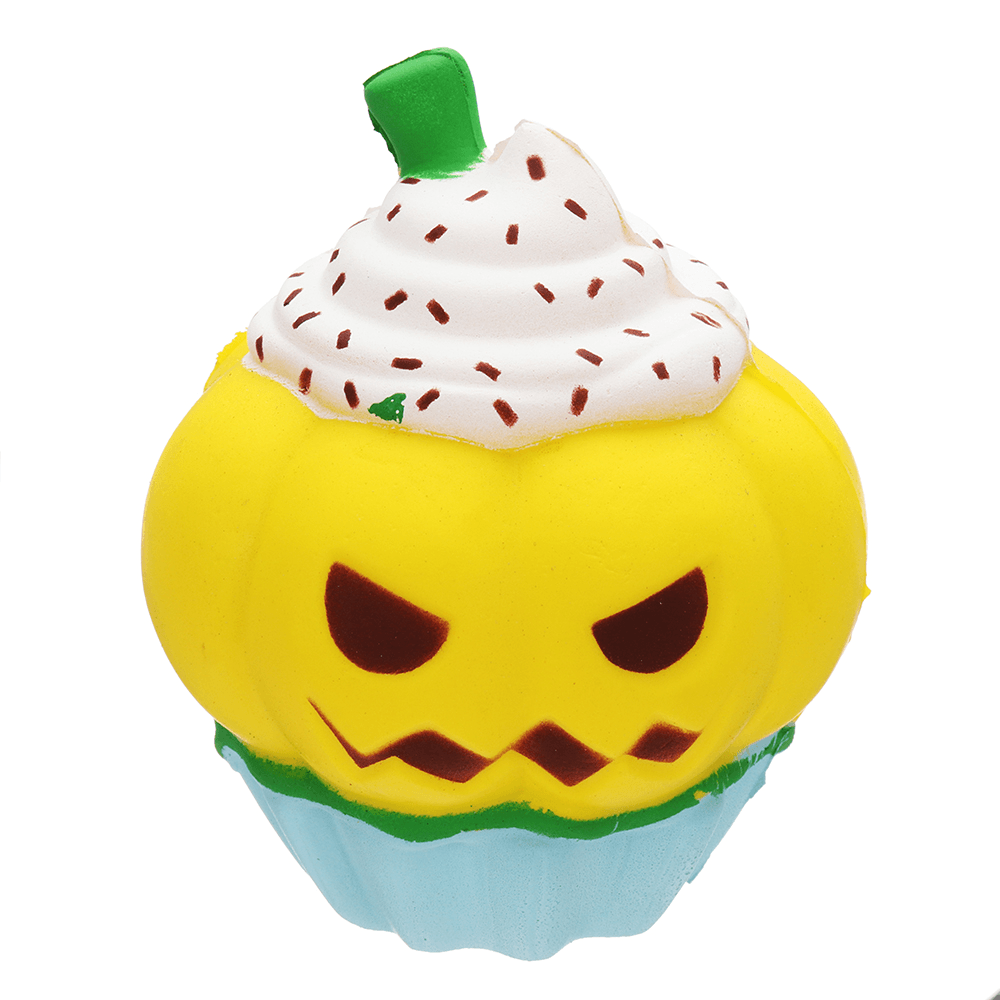 3PCS Halloween Pumpkin Ice Cream Squishy 13*10CM Slow Rising Soft Toy with Packaging - Trendha