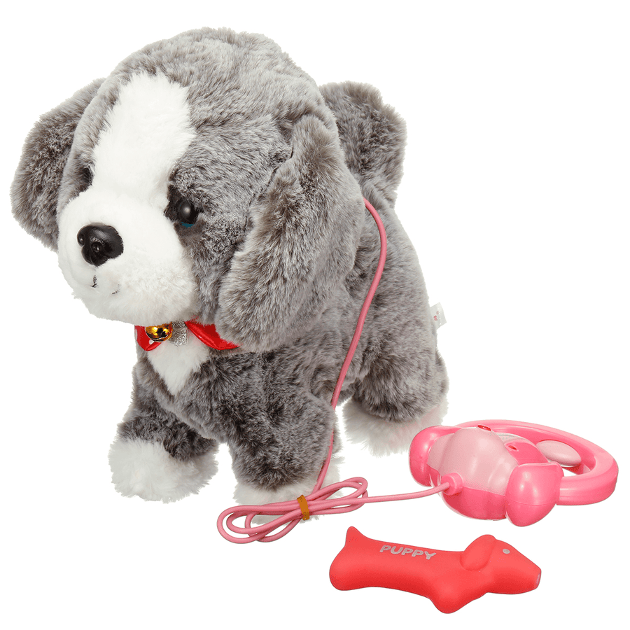 Electronic Interactive Robot Dog Pet Soft Stuffed Plush Toy Control Walk Sound Toy - Trendha