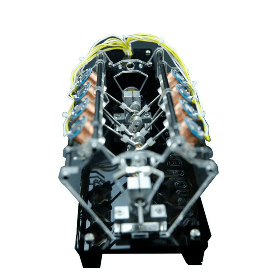 4/8/12 Coil Solenoid Engine Model High-Speed Motor V-Type Engine Model Toy Gift - Trendha